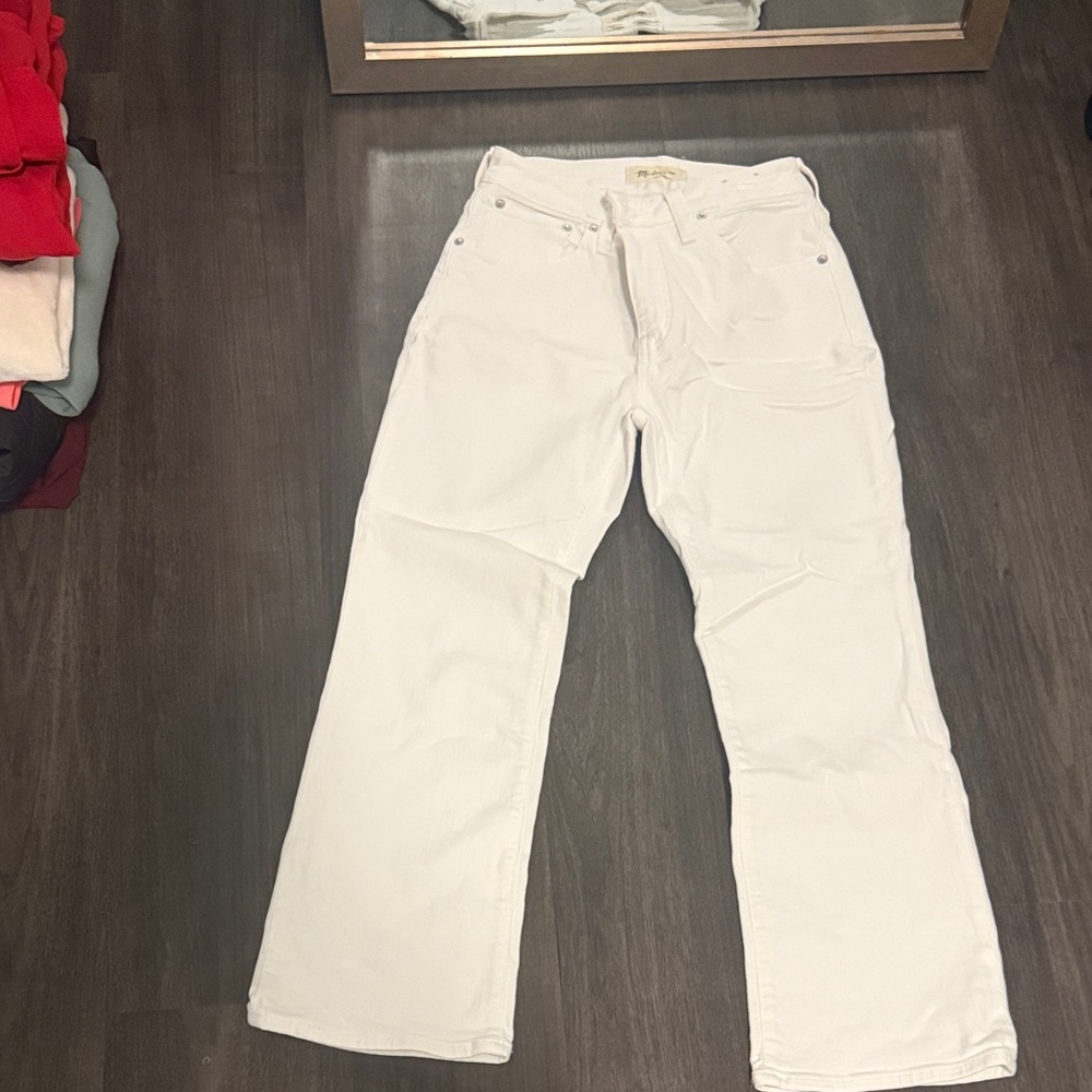 White Straight-Leg Jeans by madewell